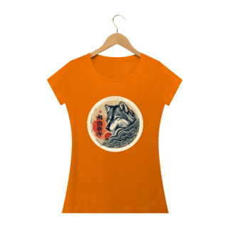 Nome do produto CAMISETA BABY LONG QUALITY,  AKITA INU SOL NASCENTE
