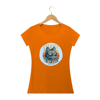 Nome do produto CAMISETA BABY LONG QUALITY, CAT GIRL