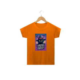 Nome do produto CAMISETA CLASSIC INFANTIL, TRICK OR TREAT-2 A  14 ANOS