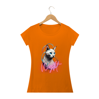 Nome do produto CAMISETA BABY LONG QUALITY, CAT NIGHT