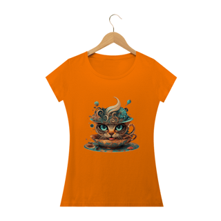 Nome do produto CAMISETA BABY LONG QUALITY, CAT IN THE CUP