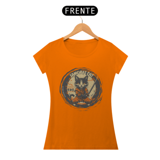 Nome do produto CAMISETA BABY LONG CLASSIC, SAMURAI CAT