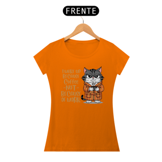 Nome do produto CAMISETA BABY LONG CLASSIC, CAT COFFEE
