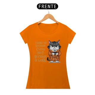 Nome do produto CAMISETA BABY LONG QUALITY, CAT COFFEE