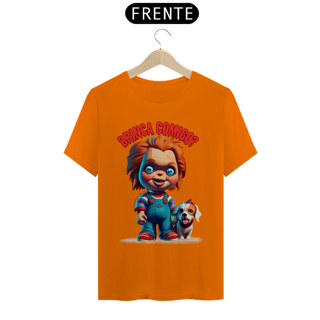 Nome do produto CAMISETA T-SHIRT CLASSIC DOG, LINHA FILME CHUCKY BRINCA COMIGO