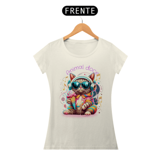 Nome do produto CAMISETA BABY LONG ALGODÃO PIMA CAT, ANIMAL DOCE