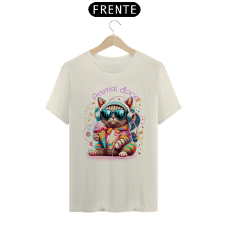 Nome do produto CAMISETA T-SHIRT ALGODÃO PIMA CAT, ANIMAL DOCE