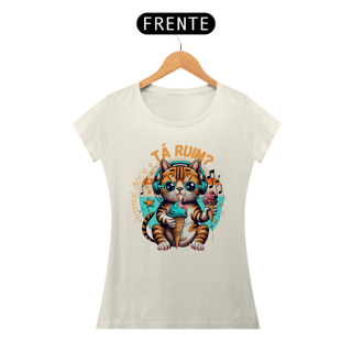Nome do produto CAMISETA BABY LONG ALGODÃO PIMA CAT, TA RUIM