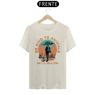 Nome do produto CAMISETA T-SHIRT PIMA DOG, LINHA FILME JOHN WICK BE KIND TO ANIMALS