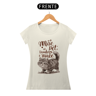 Nome do produto CAMISETA BABY LONG PIMA CAT, MÃE DE PET TAMBÉM E MÃE