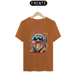 Nome do produto CAMISETA T-SHIRT ALGODÃO PIMA CAT, ANIMAL DOCE