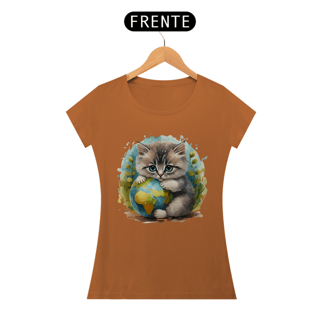 Nome do produto CAMISETA  BABY LONG PIMA, CAT PLANETA