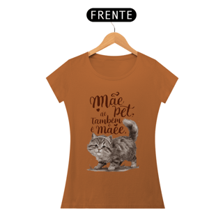 Nome do produto CAMISETA BABY LONG PIMA CAT, MÃE DE PET TAMBÉM E MÃE