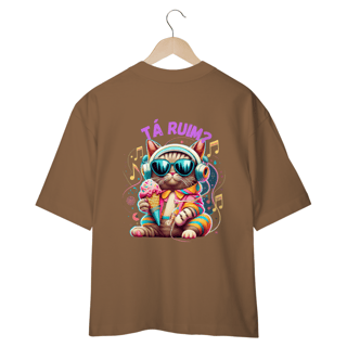 Nome do produto CAMISETA OVERSIZED COSTAS, CAT TA RUIM