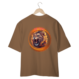 Nome do produto CAMISETA OVERSIZED COSTAS, LION ON FIRE