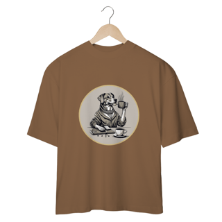 Nome do produto CAMISETA OVERSIZED DOG, GOLDEN COFFEE OVAL PB