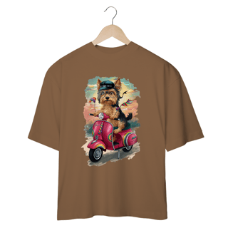 Nome do produto CAMISETA OVERSIZED, DOG YORKSHIRE VESPA