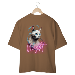 Nome do produto CAMISETA OVERSIZED COSTAS, CAT NIGHT