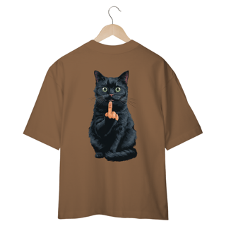 Nome do produto CAMISETA OVERSIZED COSTAS, BLACK CAT FINGER