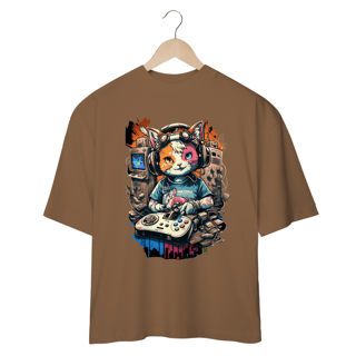 Nome do produto CAMISETA OVERSIZED, CAT GAME