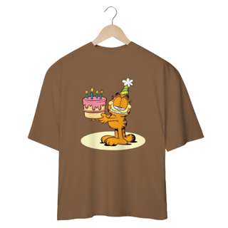 Nome do produto CAMISETA OVERSIZED, GARFIELD FELIZ ANIVERSARIO 