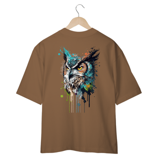 Nome do produto CAMISETA OVERSIZED COSTAS, CORUJA COLOR