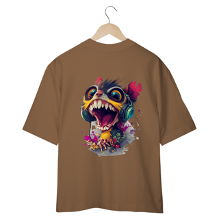 Nome do produto CAMISETA OVERSIZED COSTAS, CAT MUSIC
