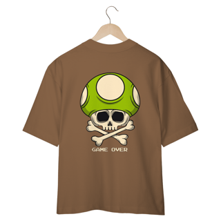 Nome do produto CAMISETA OVERSIZED COSTAS, GAME OVER