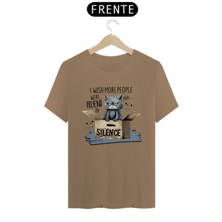 Nome do produto CAMISETA T-SHIRT PRIME, CAT FRASES SILENCE 