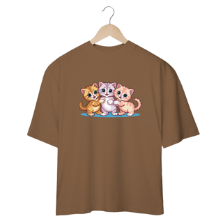 Nome do produto CAMISETA OVERSIZED, CAT FRIENDS