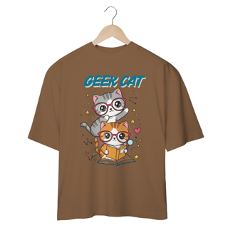 Nome do produto CAMISETA OVERSIZED, GEEK CAT