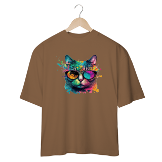 Nome do produto CAMISETA OVERSIZED, CAT POP ART