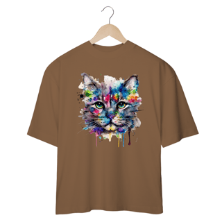 Nome do produto CAMISETA OVERSIZED, CAT POP ART