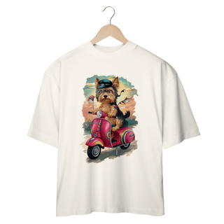 Nome do produto CAMISETA OVERSIZED, DOG YORKSHIRE VESPA