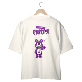 Nome do produto CAMISETA OVERSIZED COSTAS, URSINHO PYSCHO CUTE BUT CREEPY