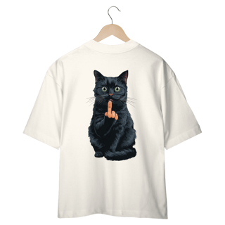Nome do produto CAMISETA OVERSIZED COSTAS, BLACK CAT FINGER