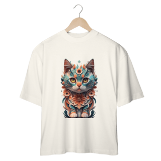 Nome do produto CAMISETA OVERSIZED, CAT COLORFUL