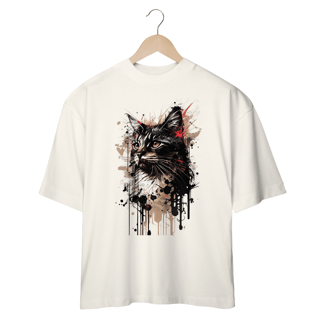 Nome do produto CAMISETA OVERSIZED, CAT POP ART