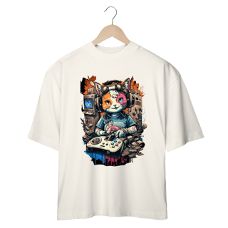 Nome do produto CAMISETA OVERSIZED, CAT GAME