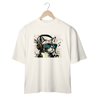 Nome do produto CAMISETA OVERSIZED, CAT MUSIC