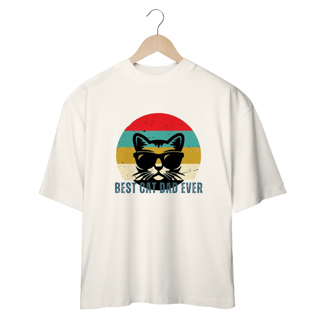 Nome do produto CAMSIETA OVERSIZED, BEST CAT DAD EVER