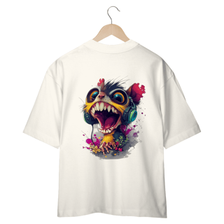 Nome do produto CAMISETA OVERSIZED COSTAS, CAT MUSIC