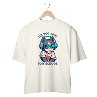 Nome do produto CAMISETA OVERSIZED, CAT SCHOOL