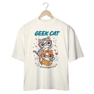 Nome do produto CAMISETA OVERSIZED, GEEK CAT