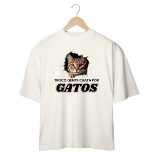 Nome do produto CAMISETA OVERSIZED, CAT FRASES