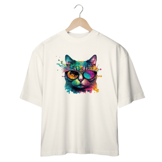 Nome do produto CAMISETA OVERSIZED, CAT POP ART