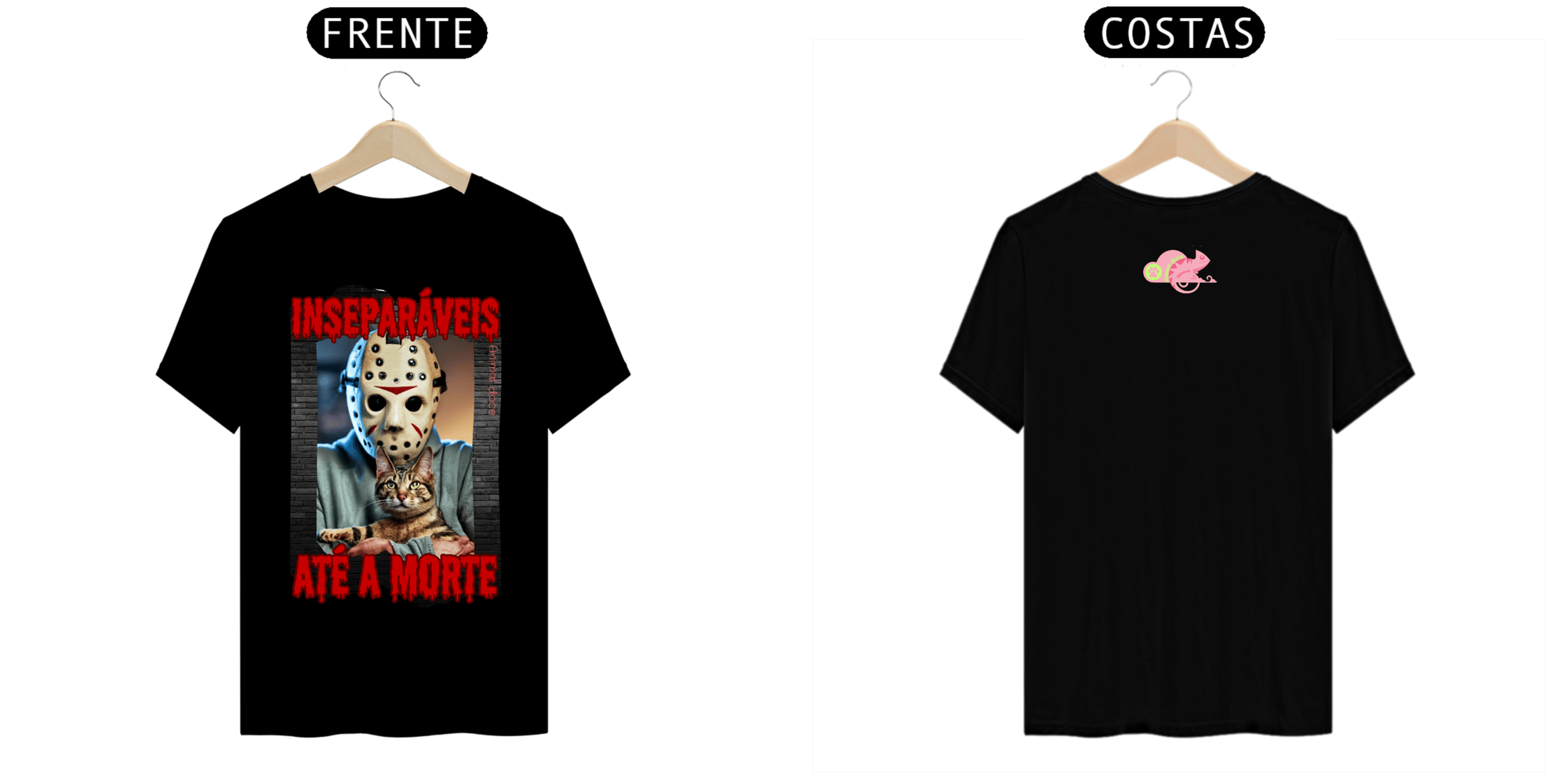 CAMISETA T-SHIRT PRIME F/V, CAT JASON INSEPARAVEIS ATE A MORTE SEXTA FEIRA 13