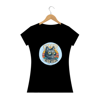 Nome do produto CAMISETA BABY LONG QUALITY, CAT GIRL