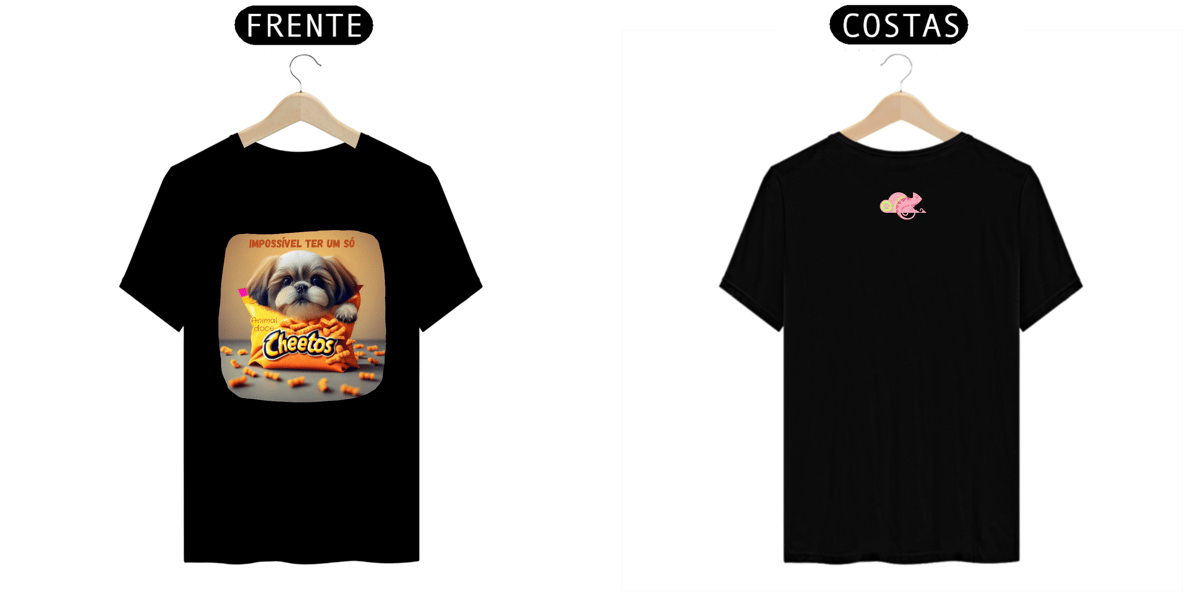 Nome do produto: CAMISETA T-SHIRT PRIME F/V, DOG CHEETOS IMPOSSIVEL TER SO UM