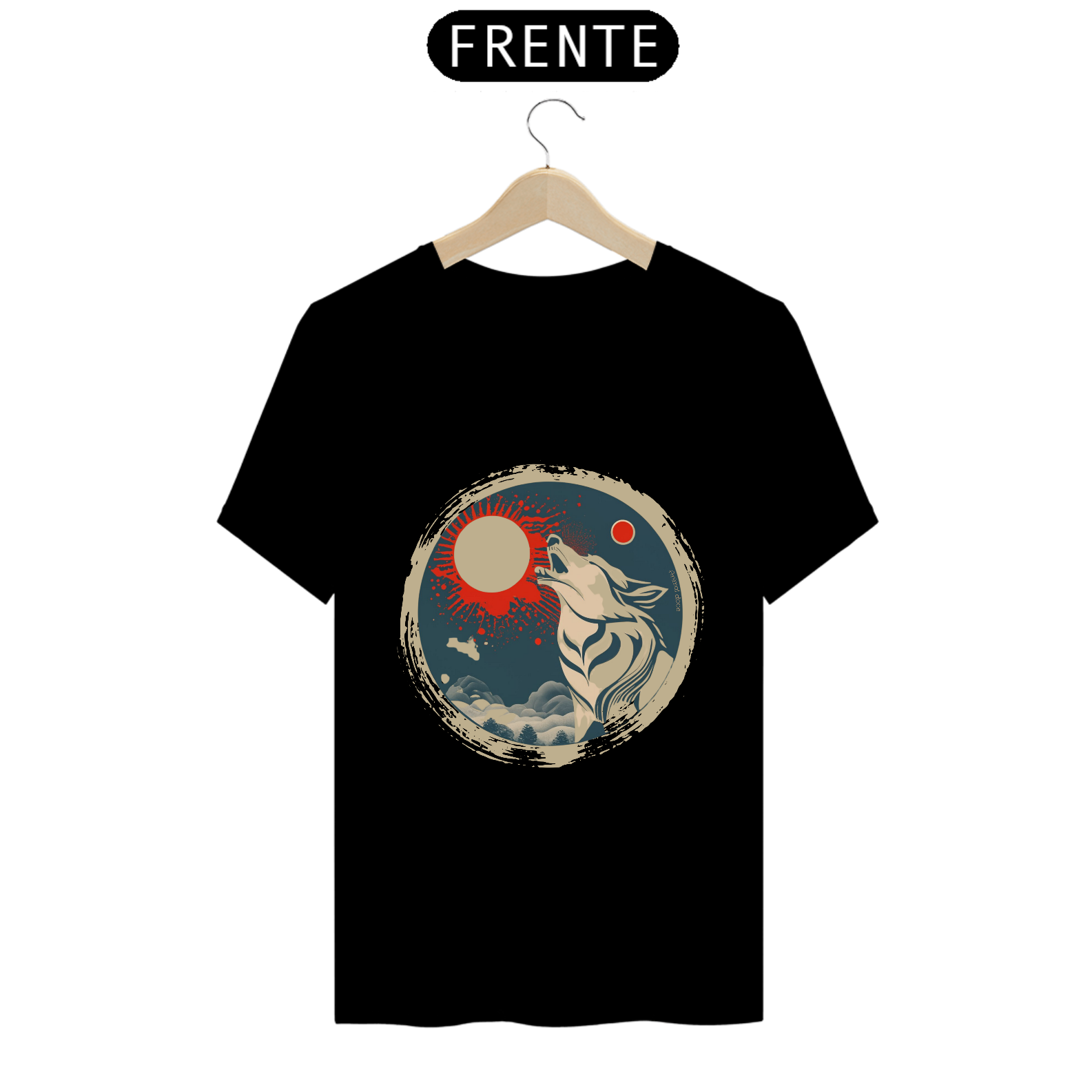 CAMISETA T-SHIRT PRIME, AKITA INU SOL NASCENTE 